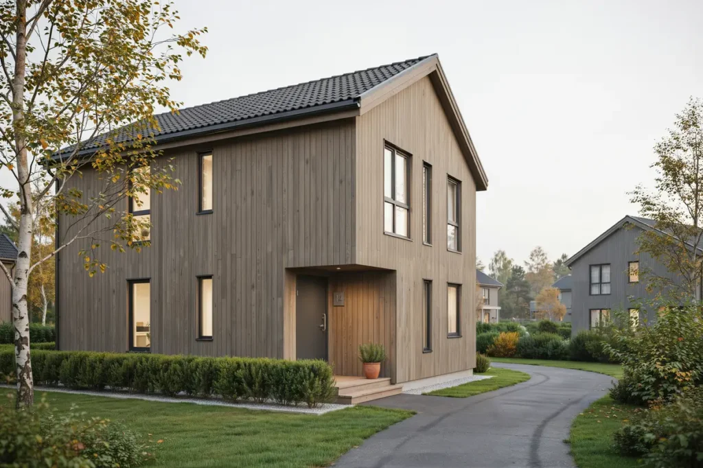 fasadrenovering och byte av ytterpanel p villa i n sbypark